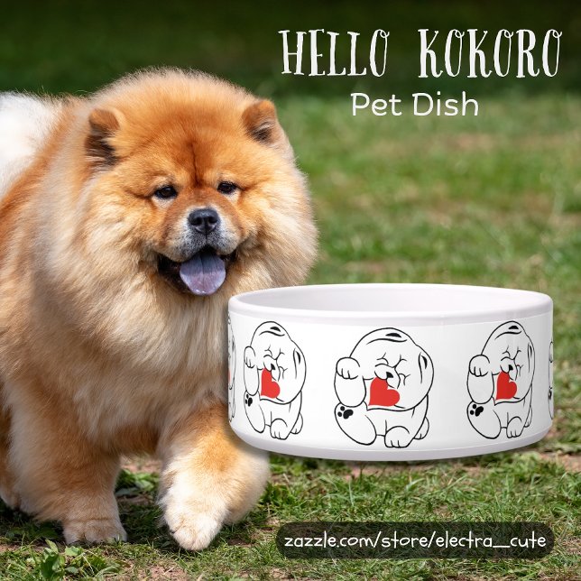 Tigela HELLO KOKORO Chow dog (Criador carregado)