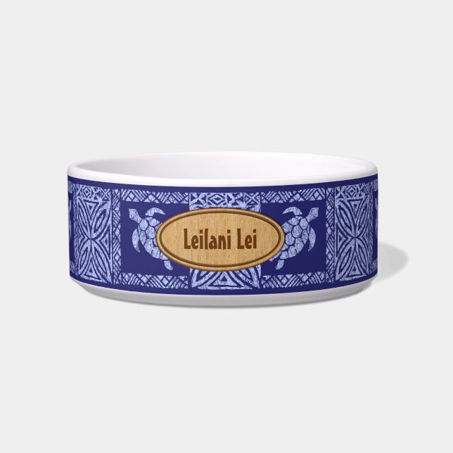 Tigela Honu Tapa Tartaruga Primitiva Havaiana (Frente)