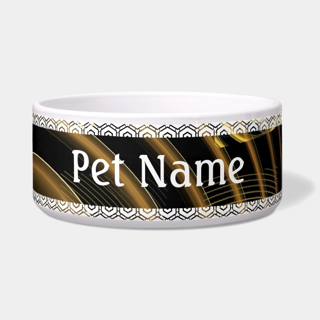 Tigela Hypnosis Abstrato Art Dog Bowl (Frente)