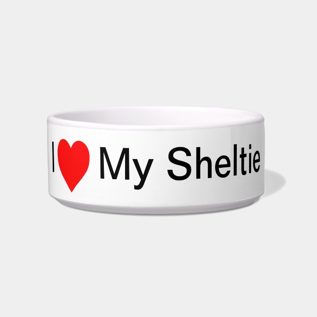 Tigela I <3 My Sheltie Dog Bowl (Frente)