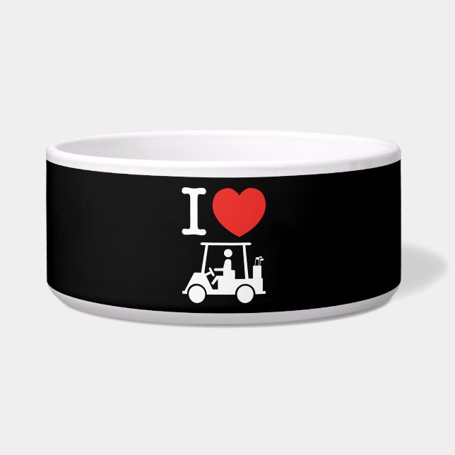 Tigela I Heart (Love) Golf Cart (Frente)