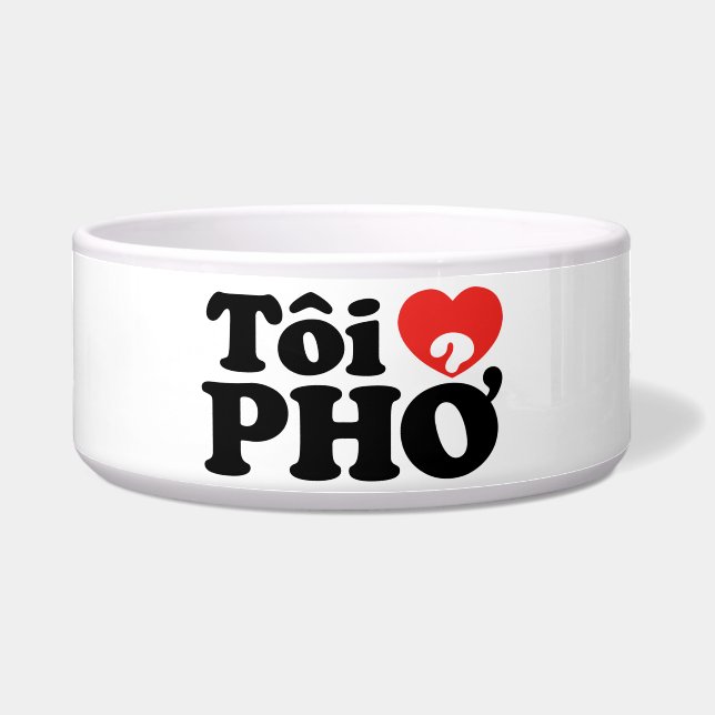 Tigela I Heart (Love) Pho (Tôi9PHỞ) Língua vietnamita (Frente)