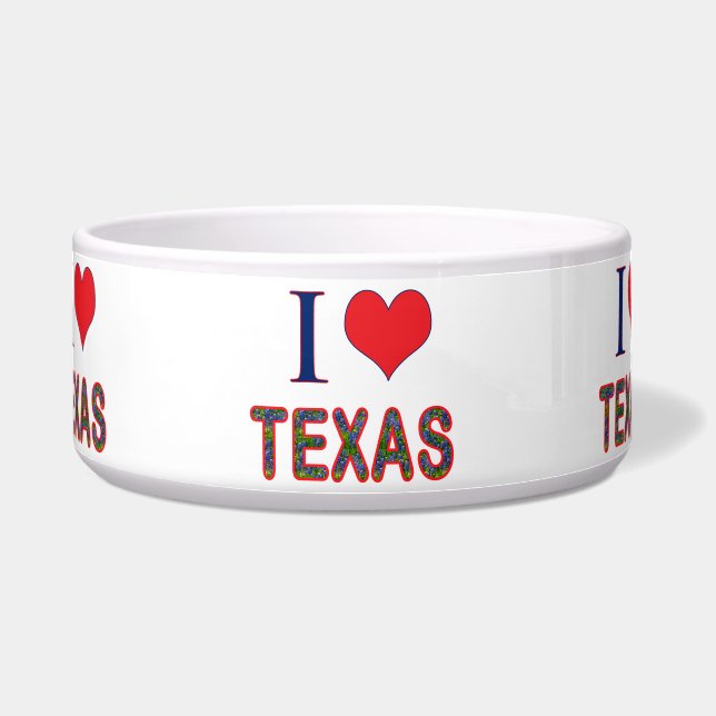 Tigela I (Heart) Love Texas Bluebonnet (Frente)