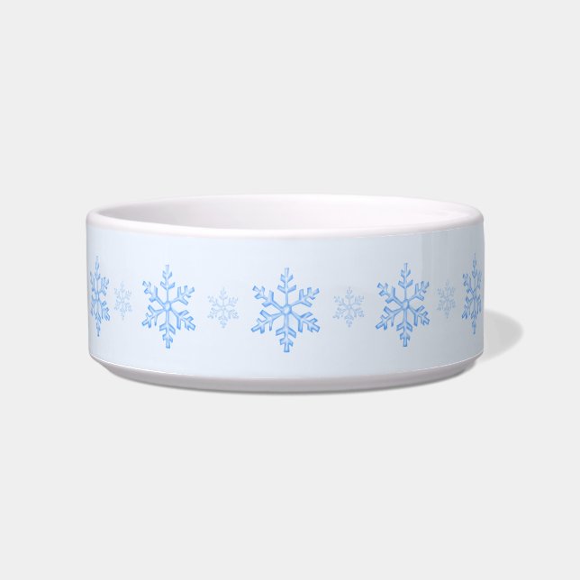 Tigela Icy Blue Snowflake Ceramic Pet Bowl (Frente)