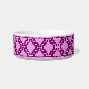 Tigela Ikat Aztec Pattern - Ametist Purple e Violet