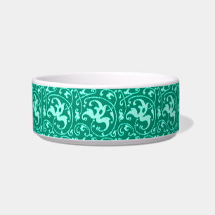 Tigela Ikat Floral Damask - Turquesa e Aqua