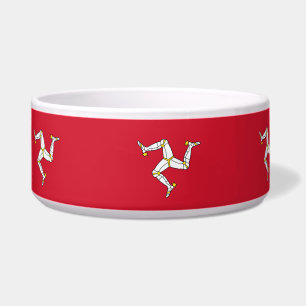 Tigela Ilha de Man Flag Pet Bowl