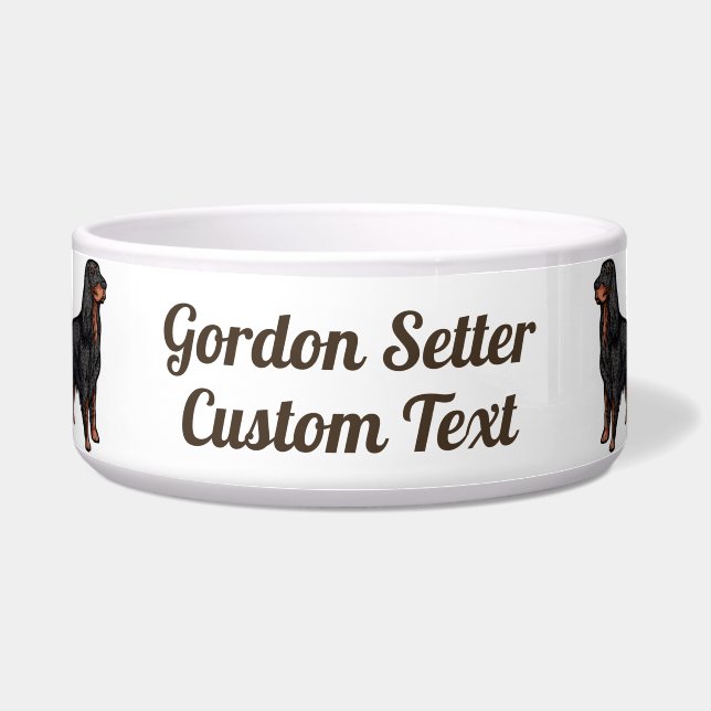 Tigela Ilustração do Setter Gordon (Frente)