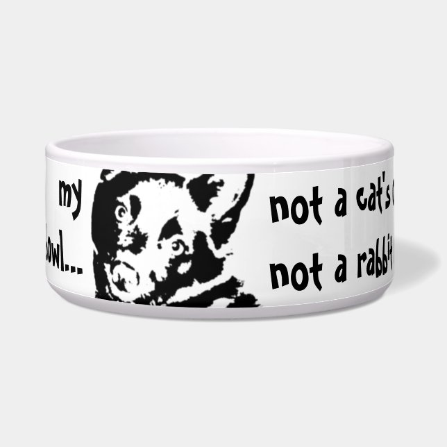 Tigela Imagem de Cão Schipperke (Esquerda)