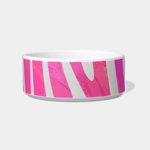 Tigela Impressão branco e rosa-quente zebra