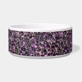 Tigela Impressão de cristal de pedra preciosa Amethyst