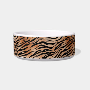 Tigela Impressão de Tigre Preto Laranja
