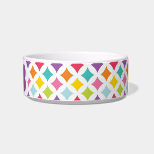 Tigela Impressão do diamante do arco-íris personalizado