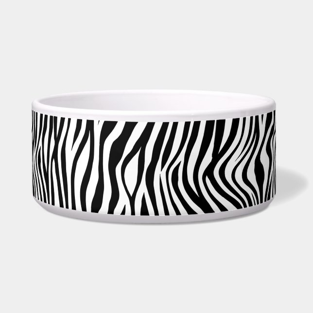 Tigela Impressão em Zebra Preta e Branca (Frente)