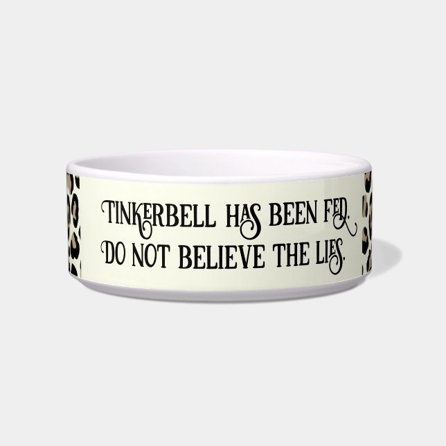 Tigela Impressão Leopardo, Gato É Humoroso (Frente)