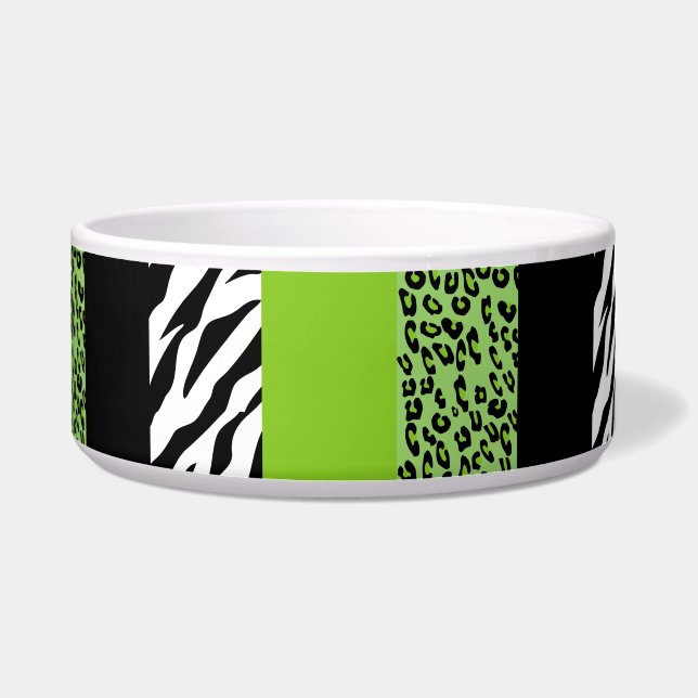 Tigela Impressão Leopardo, Impressão Zebra, Impressão Ani (Frente)