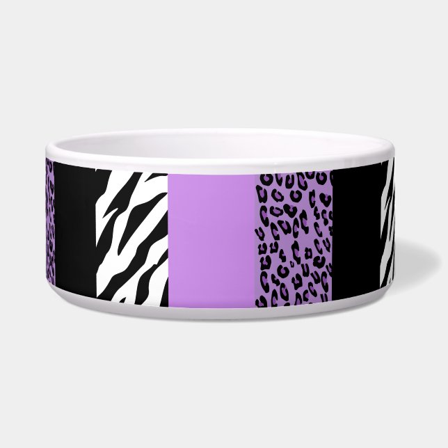 Tigela Impressão Leopardo, Impressão Zebra, Impressão Ani (Frente)