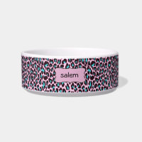 Impressão Leopardo Rosa-na moda | Pet Bowl Persona