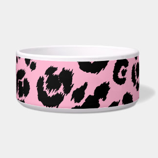 Tigela Impressão Preta-Leopardo Rosa