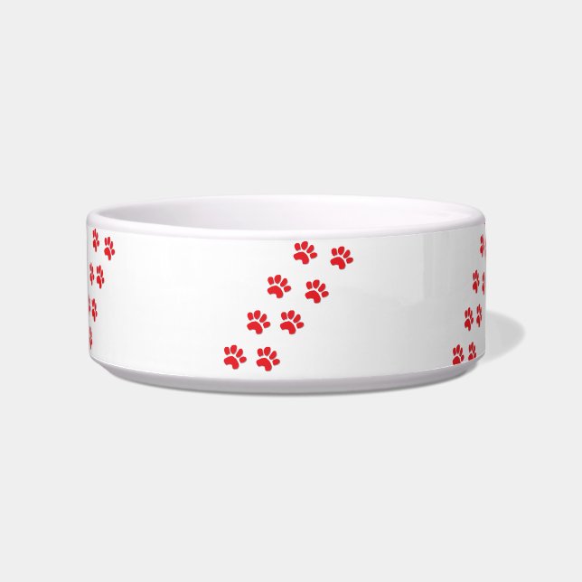 Tigela Impressões de pata de cães (Frente)