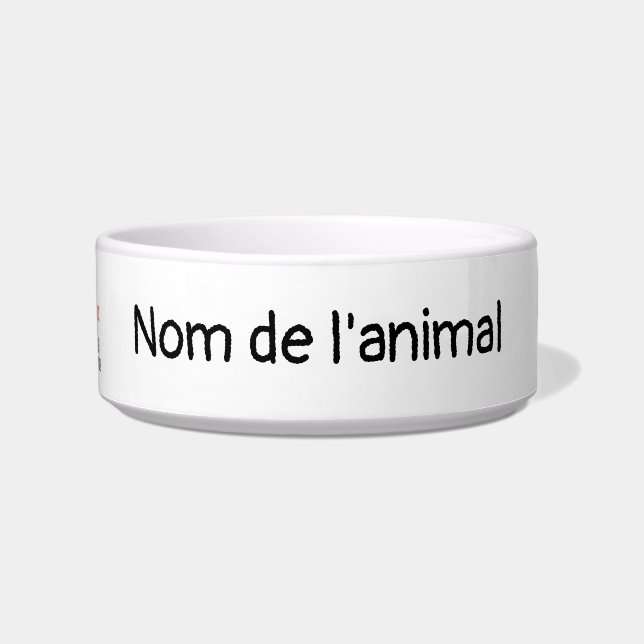 Tigela Imprima seus designs online DIY Francês (Frente)