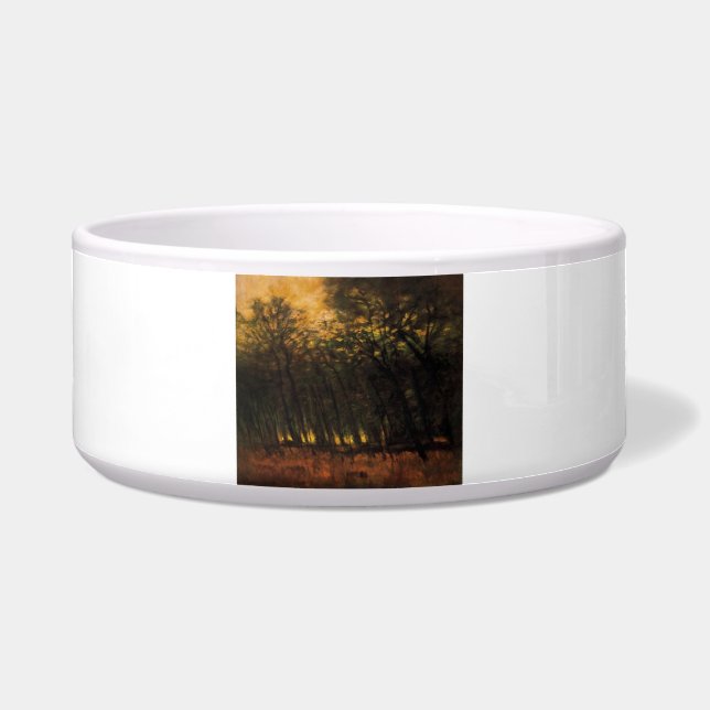 Tigela Incêndios na Floresta (por Laszlo Mednyanszky) (Frente)