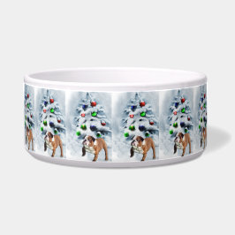 Tigela Inglês Buldogue Christmas