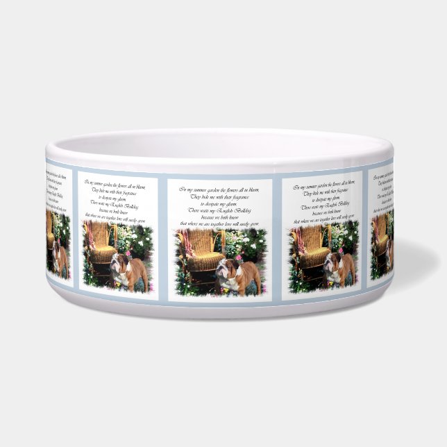 Tigela Inglês Bulldog Dog Bowl (Frente)