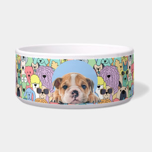 Tigela Inglês Bulldog Personalizado Foto e Nome Dog Bowl