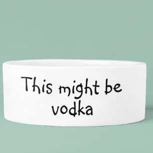 Tigela Isso Pode Ser Cachorro de Vodka Humor Engraçado Pe