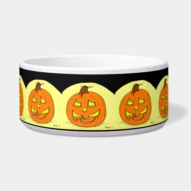 Tigela Jack O' Lantern Large Pet Bowl (Esquerda)