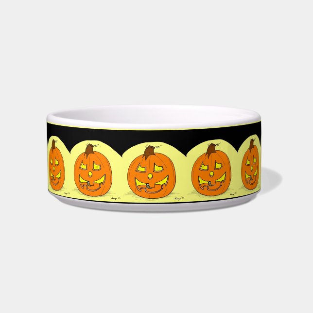 Tigela Jack O' Lantern Medium Pet Bowl (Frente)