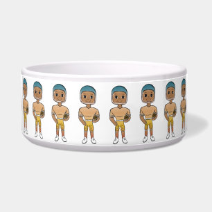 Tigela jogador de futebol arco-íris retrô vintage ombre