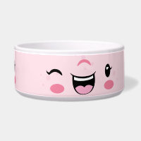 Kawaii Face Dog Bowl