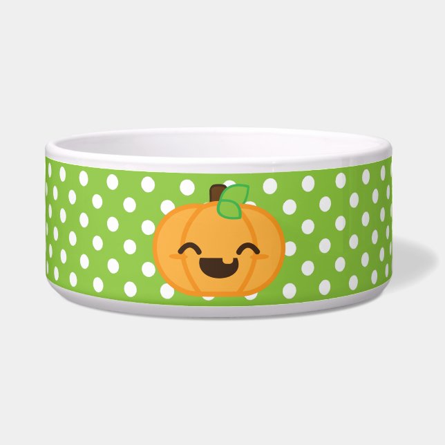Tigela Kawaii Jack O Lanern Pumpkin Dog Bowl (Frente)