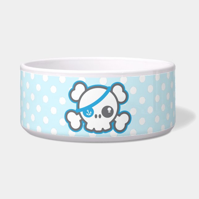 Tigela Kawaii Pirate Skull Dog Bowl (Frente)