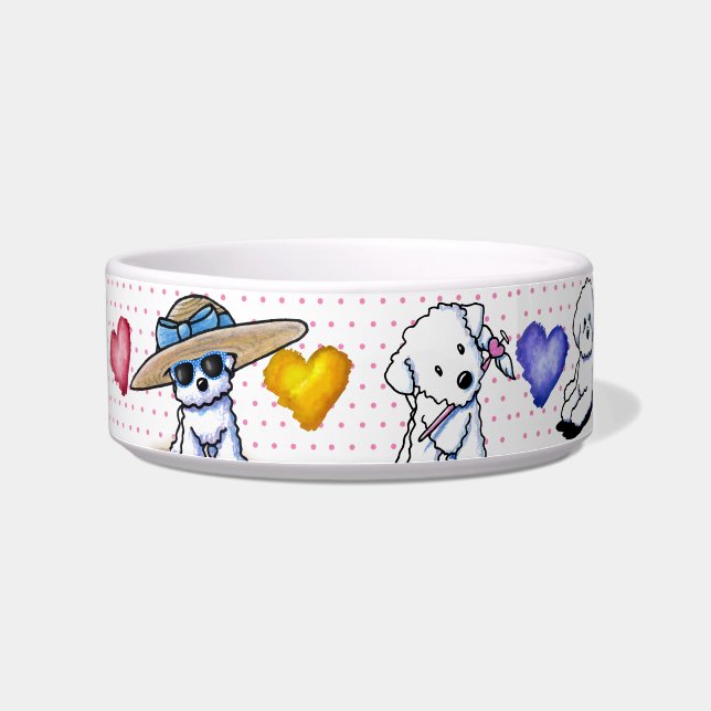 Tigela KiniArt Bichon Frise Bowl (Esquerda)