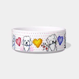 Tigela KiniArt Maltês Puppy Love Bowl