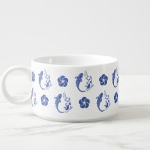 Koi Blossom Crest: Serene Blue Edition