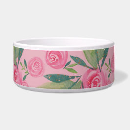 Tigela La Rosa Watercolor Pastel Floral Pet Bowl