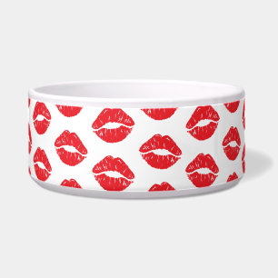 Tigela Lábios Vermelhos, Batom Vermelho, Beijo, Padrão De