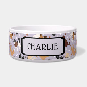 Tigela Labradoodle Goldendoodle Nome personalizado Dog Bo