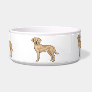 Tigela Labrador Retriever Amarelo Desenho Animado Fofo Ar