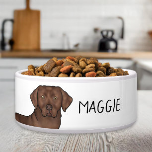 Tigela Labrador Retriever Lab Chocolate Personalizado