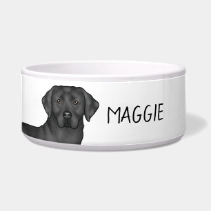 Tigela Labrador Retriever Preto Cachorro Lab Fofo Nome Pe