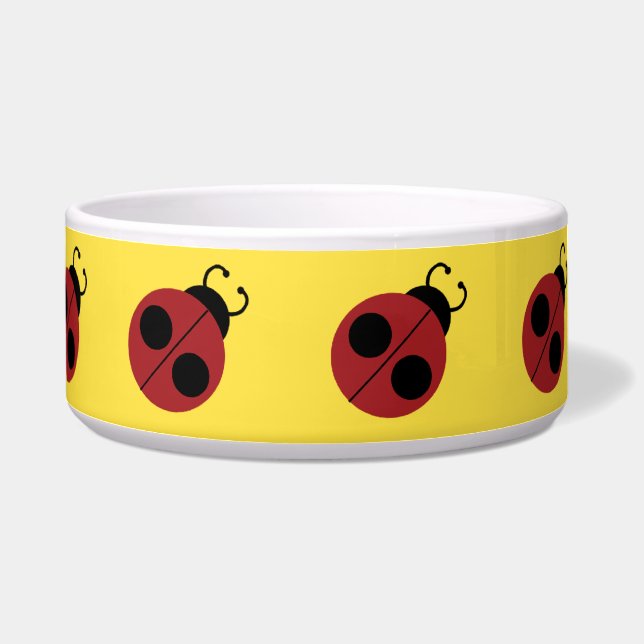 Tigela Ladybug 60s retro legal vermelho (Esquerda)