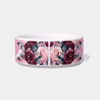 "Lar é onde está o gato" Pink Pet Bowl, de cerâmic