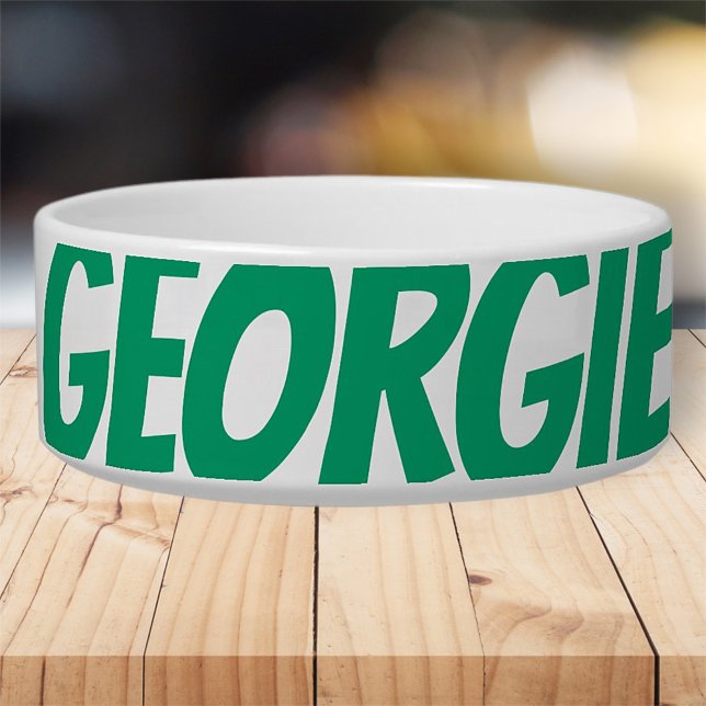 Tigela Latido Chefe Pet Dog Moderno Legal Simples Engraça (Criador carregado)