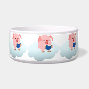 Tigela Leitor de Cartoon de Bonito na Nuvem Pet Bowl