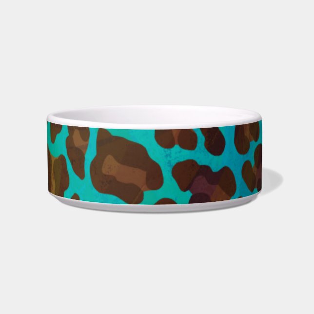 Tigela Leopard Brown e Teal Impressão (Direita)